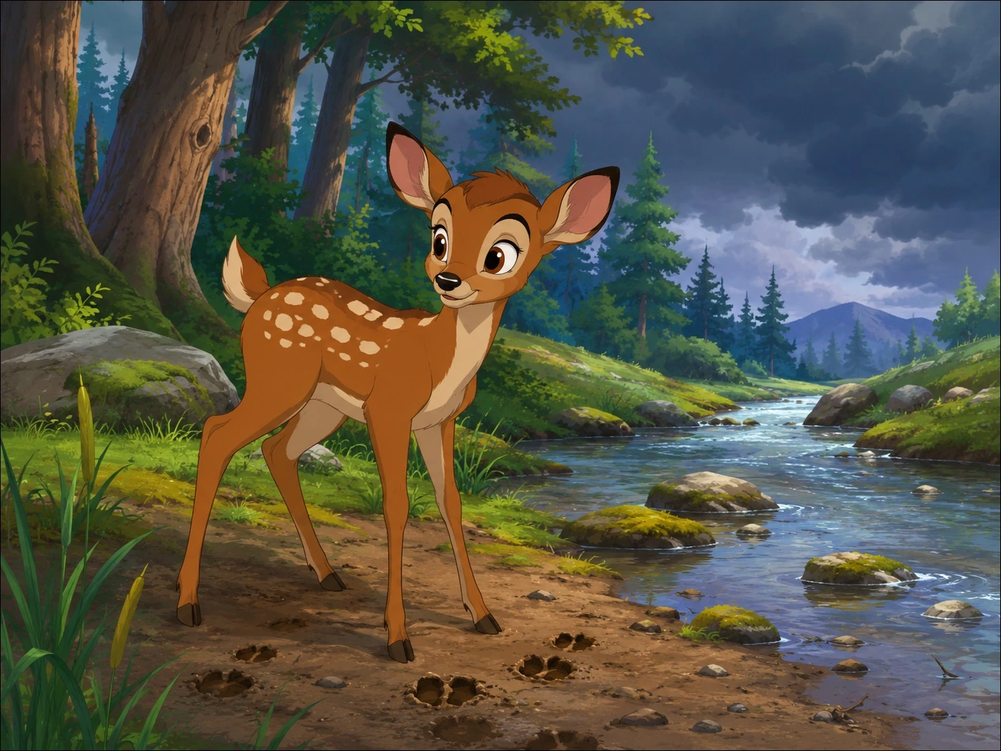 Bambi and the Footprints Before the Rain Story Read