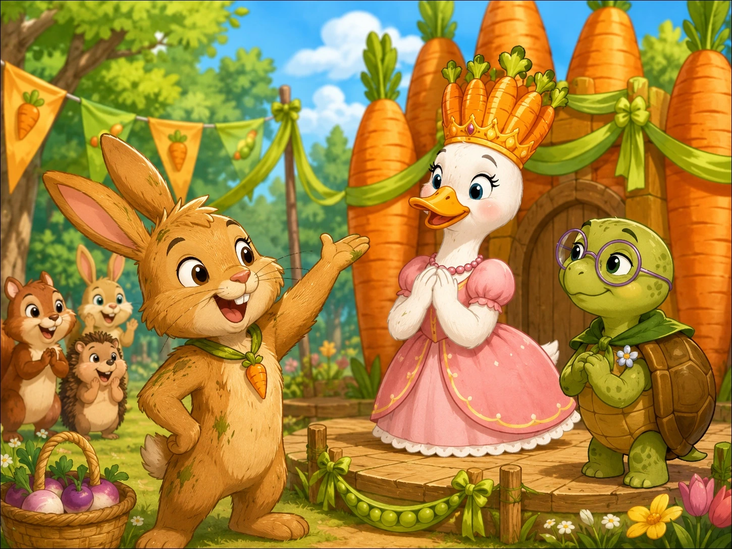 Benny Bunny and the Upside-Down Carrot Crown Story Read for Bedtime Story