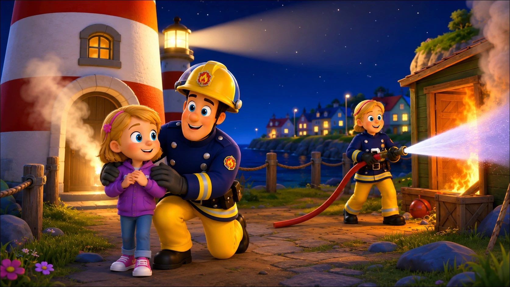 Fireman Sam’s Courageous Night Adventure Story Read Free