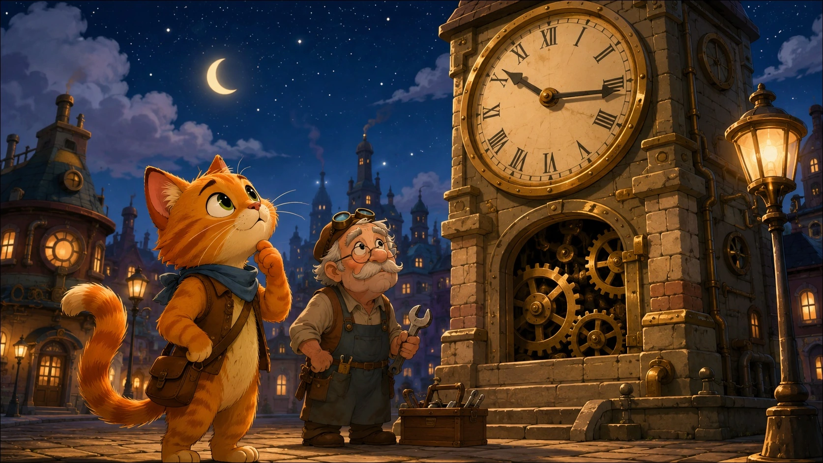 Leo the Cat and the Clockwork City Story Read