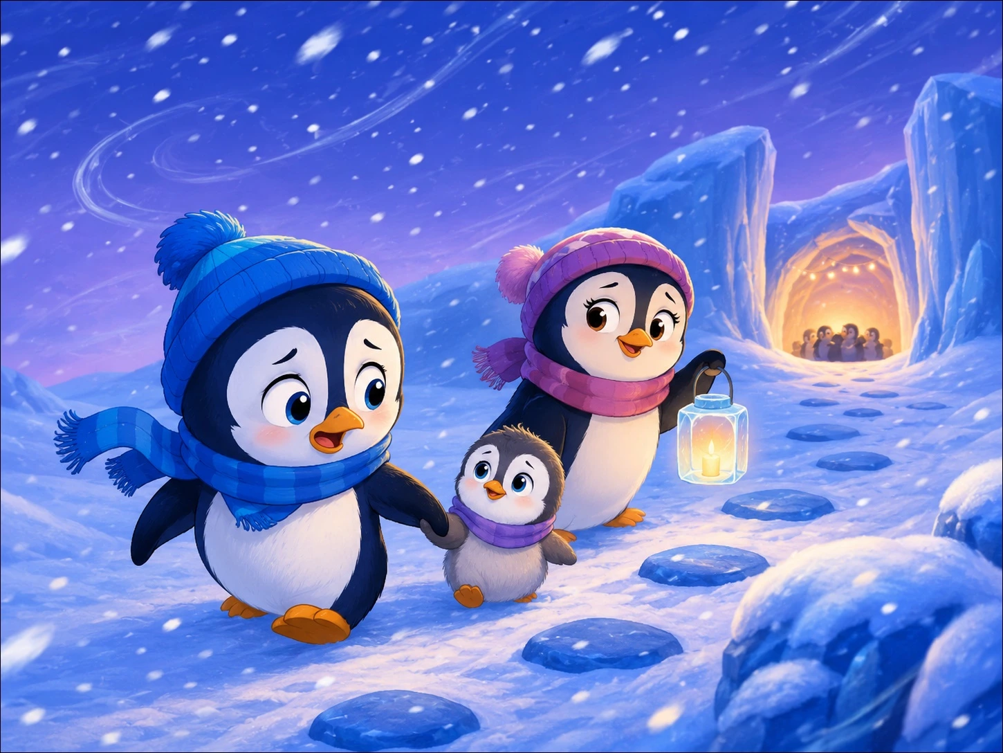 Pip the Penguin and the Snow Lantern Story Read for Kids
