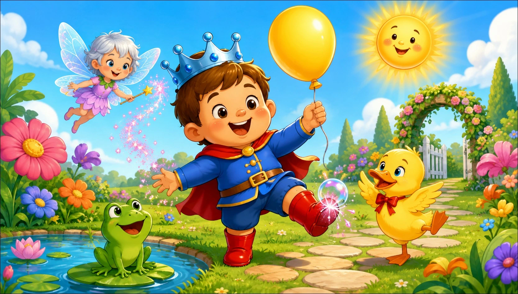Prince Benny and the Giggle Garden Day Stories for 1 Years Old