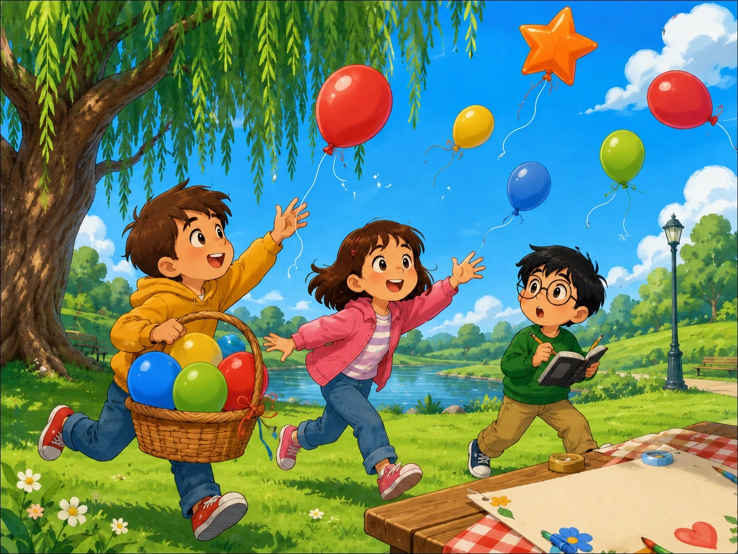 The Balloon Map of Willow Park Story for Kids