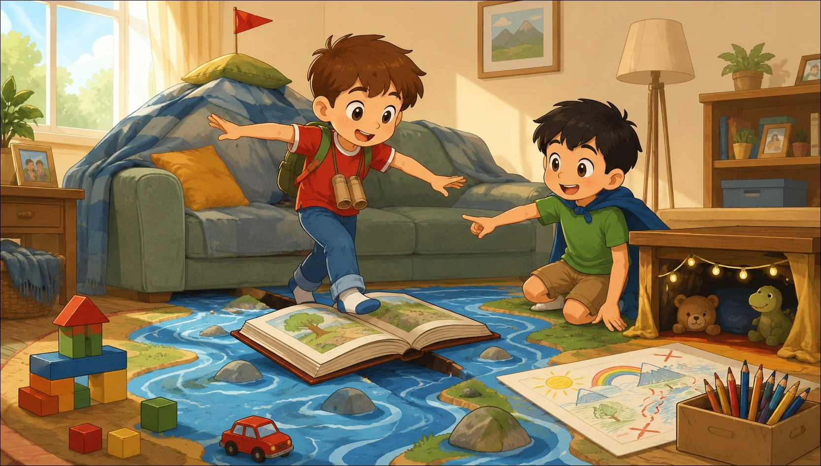 The Great Living Room Adventure Story for Kids