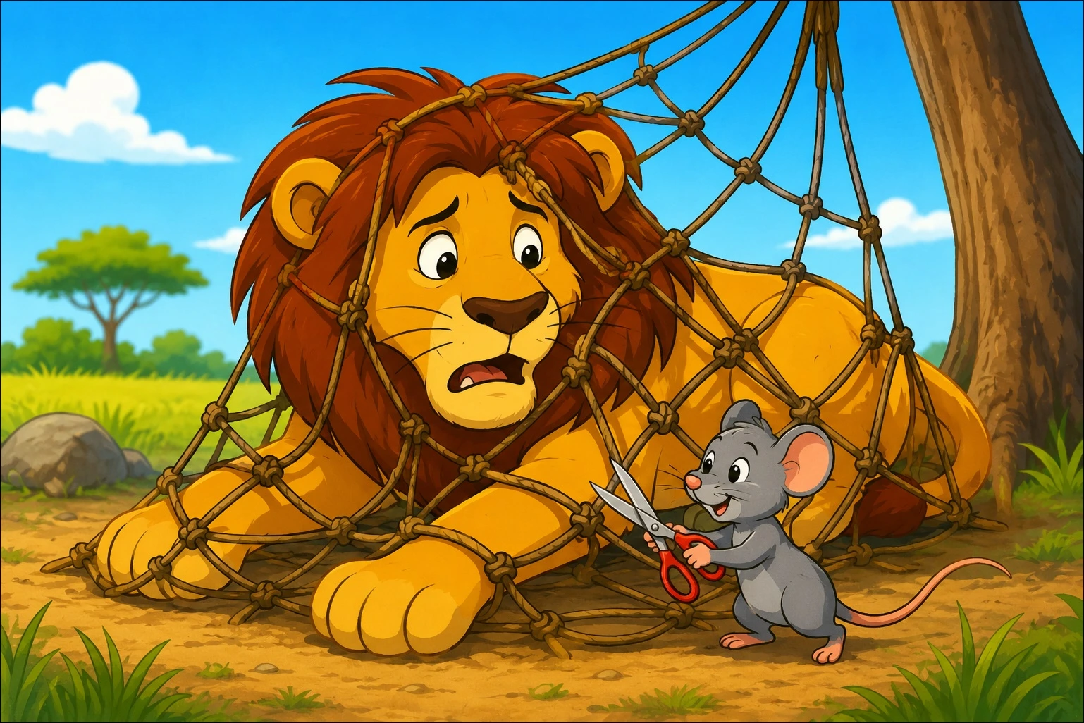 The Lion and the Mouse Story Read for Kids