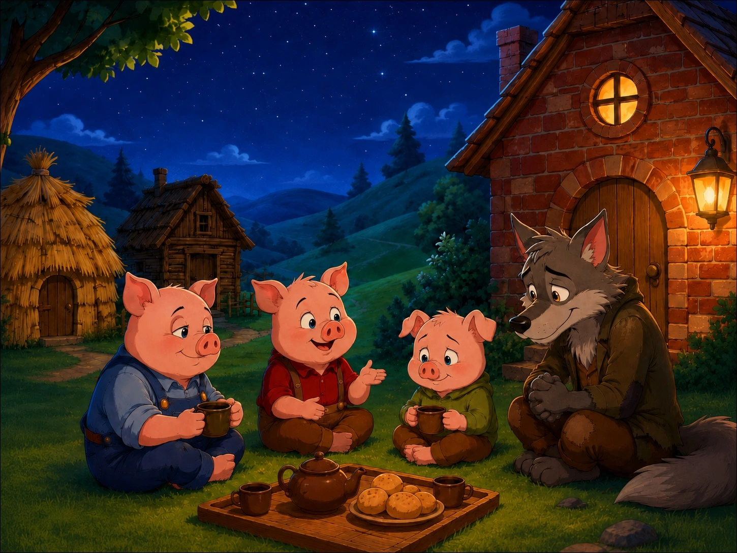 The Three Little Pigs and the Night of Courage Story Read
