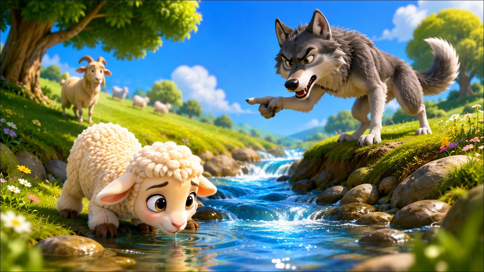 The Wolf And The Lamb Story for Kids